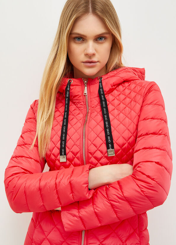 Abrigos Liu Jo Acolchado Down With Hood Mujer Fucsia | HTZ-652374