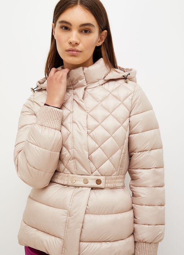 Abrigos Liu Jo Encapuchado, Eco-Friendly Gilet Mujer Rosas Claro | ABI-403827