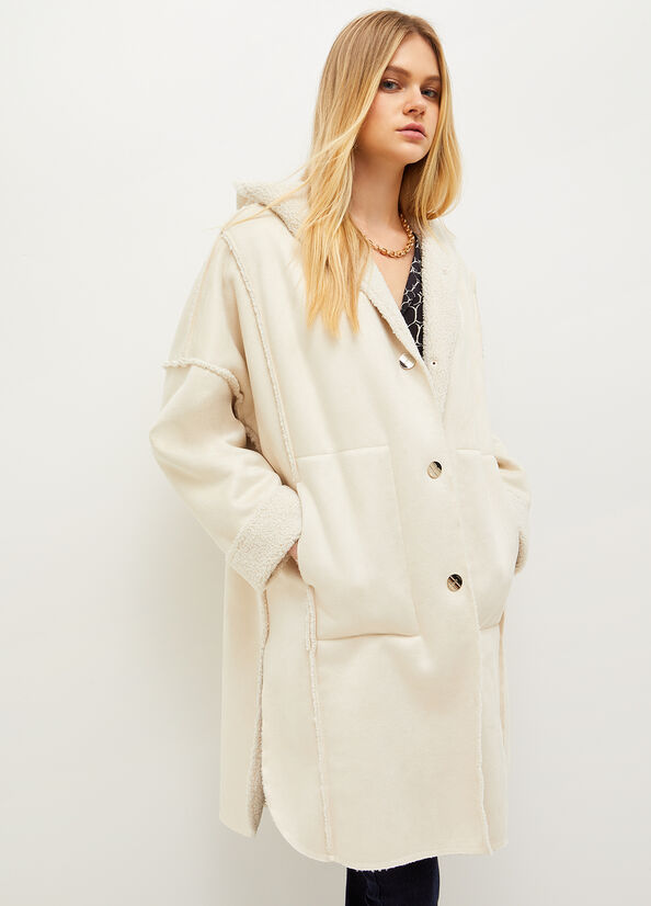 Abrigos Liu Jo With Hood Mujer Creme | YIG-892715