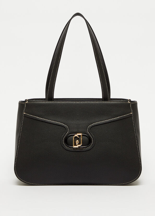 Bolsa De Hombro Liu Jo Eco-Friendly Mujer Negras | FEN-179628