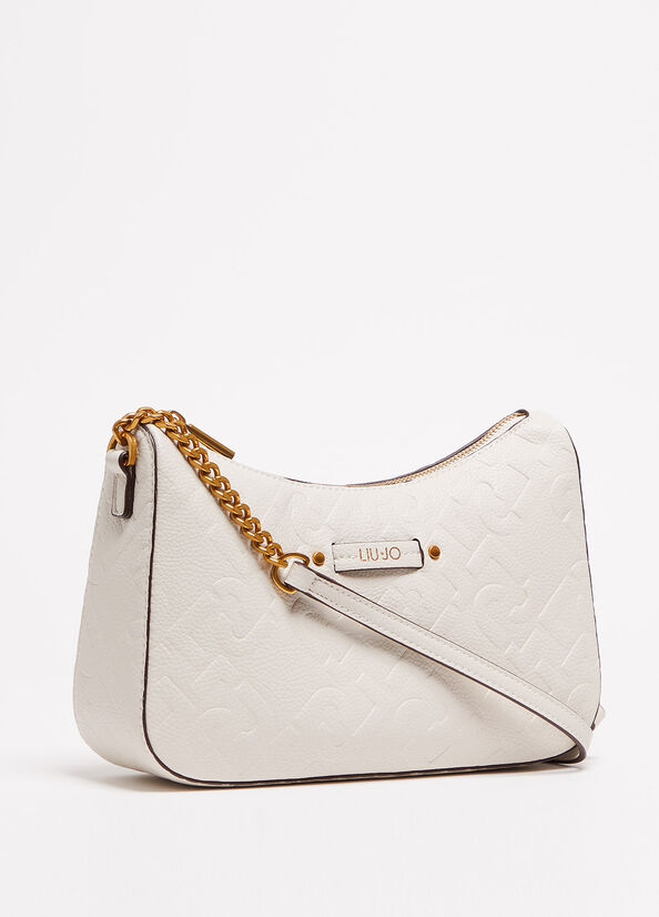 Bolsa De Hombro Liu Jo Eco-Friendly Shoulder Mujer Blancas | MIZ-357018