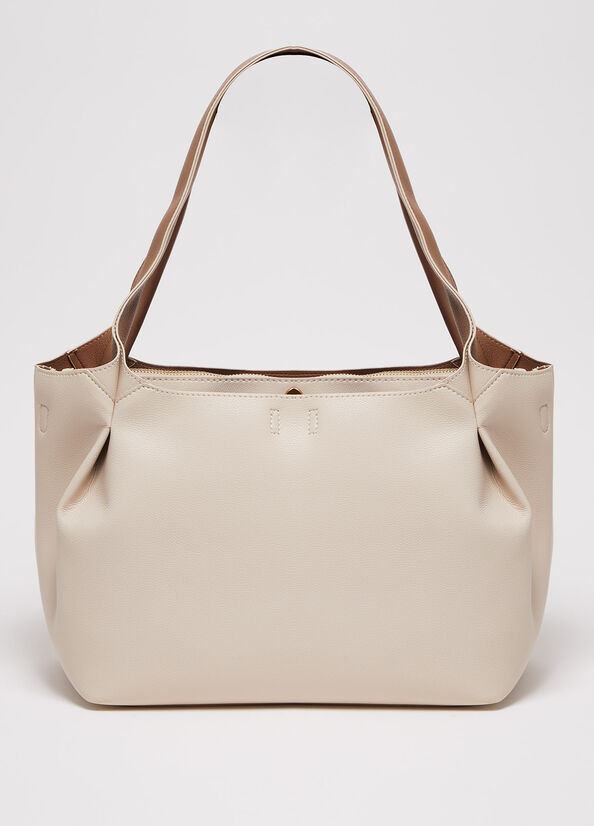 Bolsa De Hombro Liu Jo With Logo Mujer Beige | FEG-830741