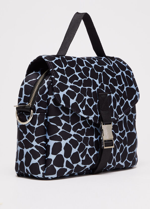 Bolsas De Mano Liu Jo Animal Print Trunk Mujer Azules | PCJ-147532