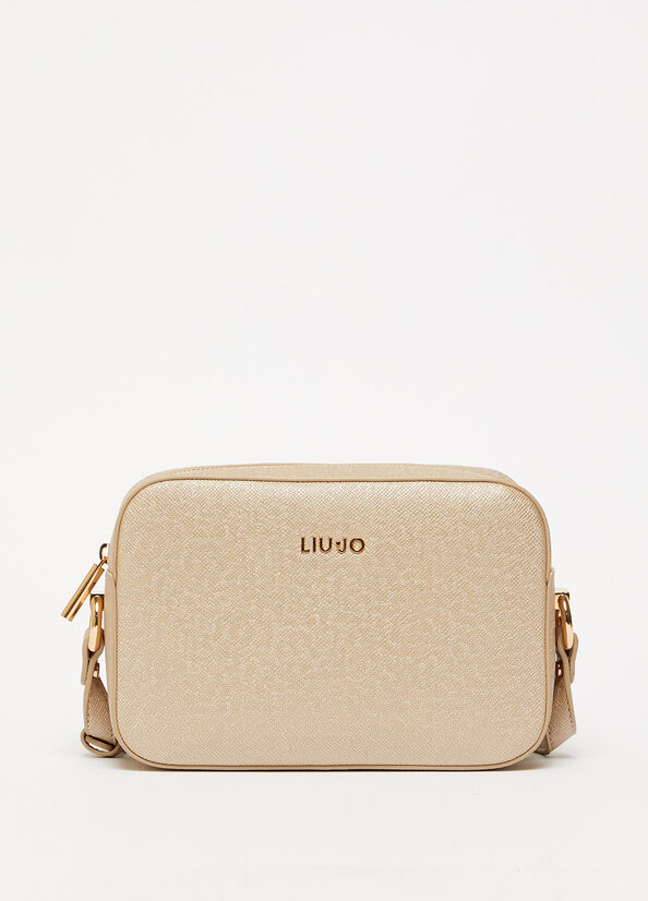 Bolsas De Mano Liu Jo Crossbody With Logo Mujer Doradas Claro | WJR-475912