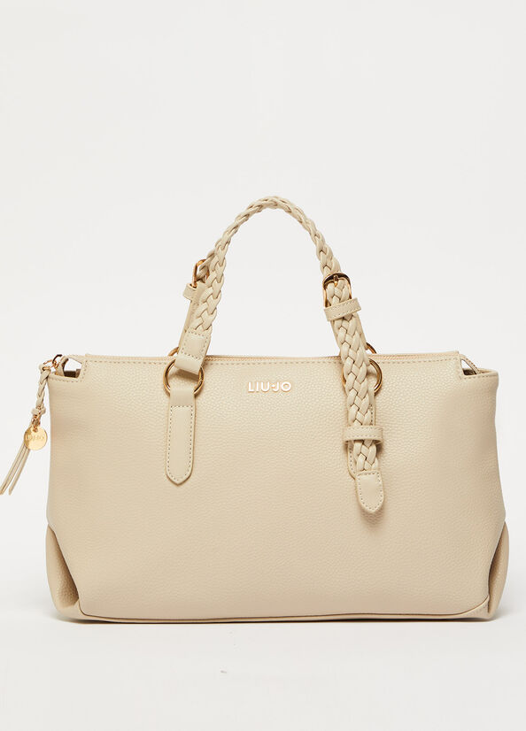 Bolsas De Mano Liu Jo Eco-Friendly Mujer Beige | JER-418762