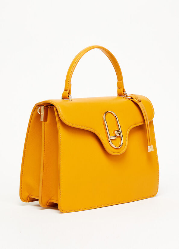 Bolsas De Mano Liu Jo Eco-Friendly With Charm Mujer Amarillo | DVU-783509