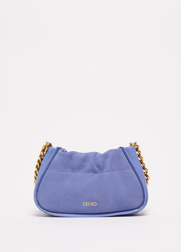 Bolso Clutch Liu Jo Gamuza With Logo Mujer Moradas | HSJ-869027