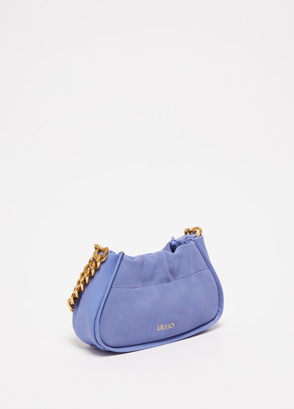 Bolso Clutch Liu Jo Gamuza With Logo Mujer Moradas | HSJ-869027