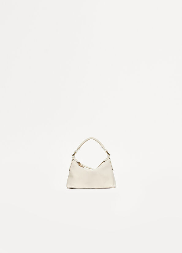 Bolsos Cruzados Liu Jo Charol Cuero Micro Hobo Mujer Blancas | QUW-956021