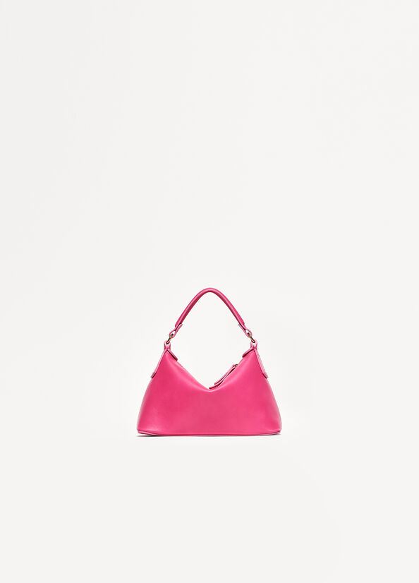 Bolsos Cruzados Liu Jo Cuero Mini Hobo Mujer Fucsia | BJX-672834