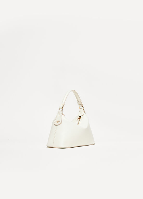 Bolsos Cruzados Liu Jo Cuero Mini Hobo Mujer Blancas | OSG-381246