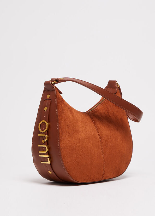 Bolsos Cruzados Liu Jo Gamuza Mujer Marrones | QVL-739684