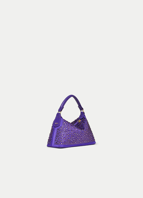 Bolsos Cruzados Liu Jo Mini Hobo With Gemstones Mujer Moradas | QSA-065413