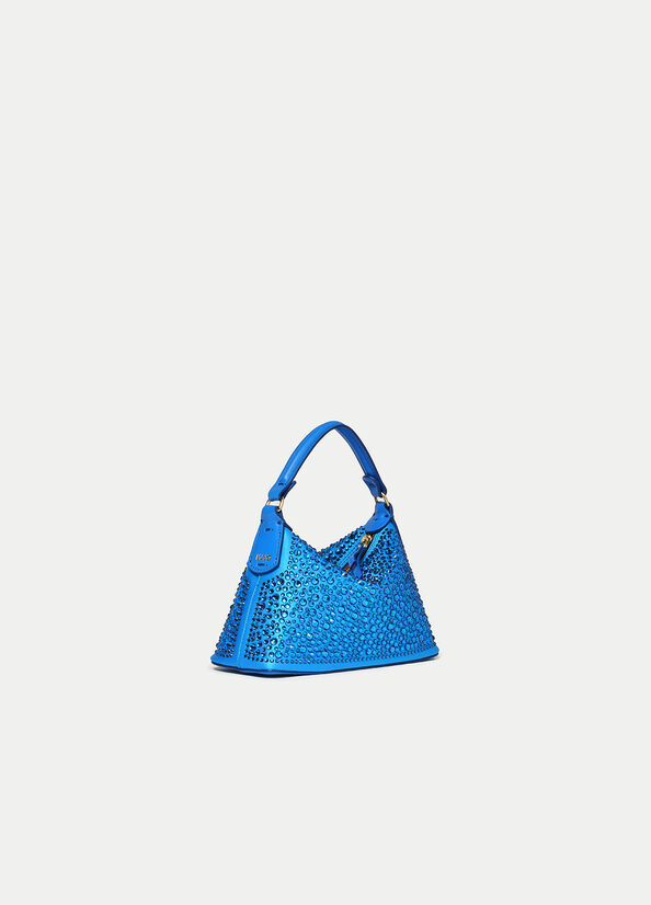 Bolsos Cruzados Liu Jo Mini Hobo With Gemstones Mujer Turquesa | RSX-936217