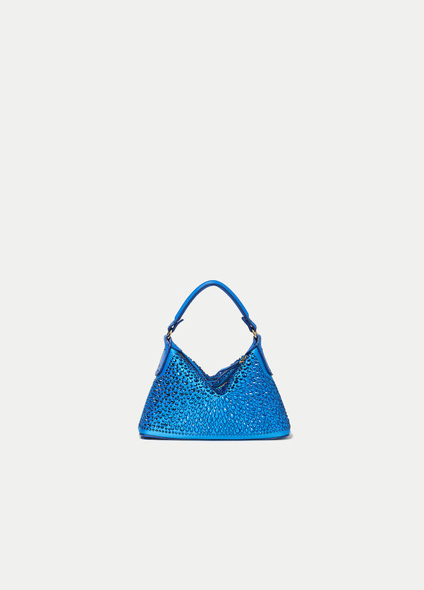 Bolsos Cruzados Liu Jo Mini Hobo With Gemstones Mujer Turquesa | RSX-936217