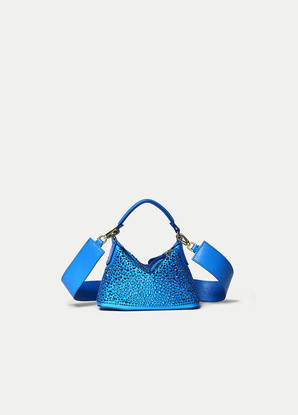 Bolsos Cruzados Liu Jo Mini Hobo With Gemstones Mujer Turquesa | RSX-936217