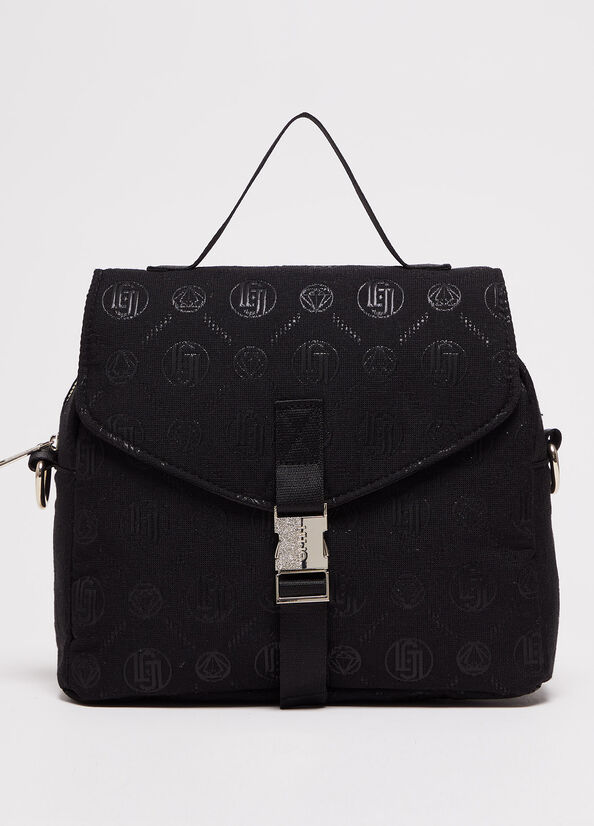 Bolsos Cruzados Liu Jo Monogram Mujer Negras | QWG-673049