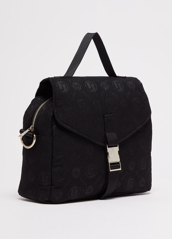 Bolsos Cruzados Liu Jo Monogram Mujer Negras | QWG-673049