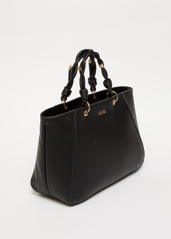 Bolsos Shopper Liu Jo Eco-Friendly Mujer Negras | HAR-721086