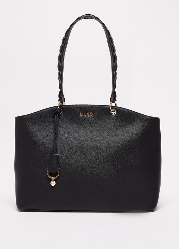 Bolsos Shopper Liu Jo Eco-Friendly Mujer Negras | UEA-792413