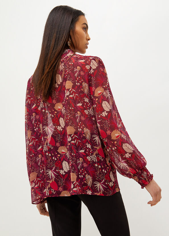 Camisas Liu Jo Floral Crepon Blouse Mujer Rosas | LAZ-863714