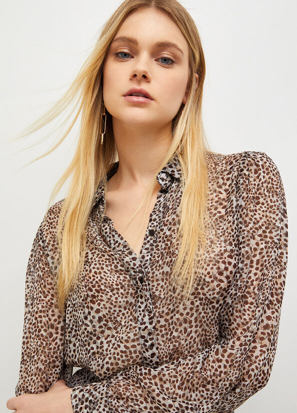 Camisas Liu Jo Georgette Mujer Leopardo | MVQ-107832