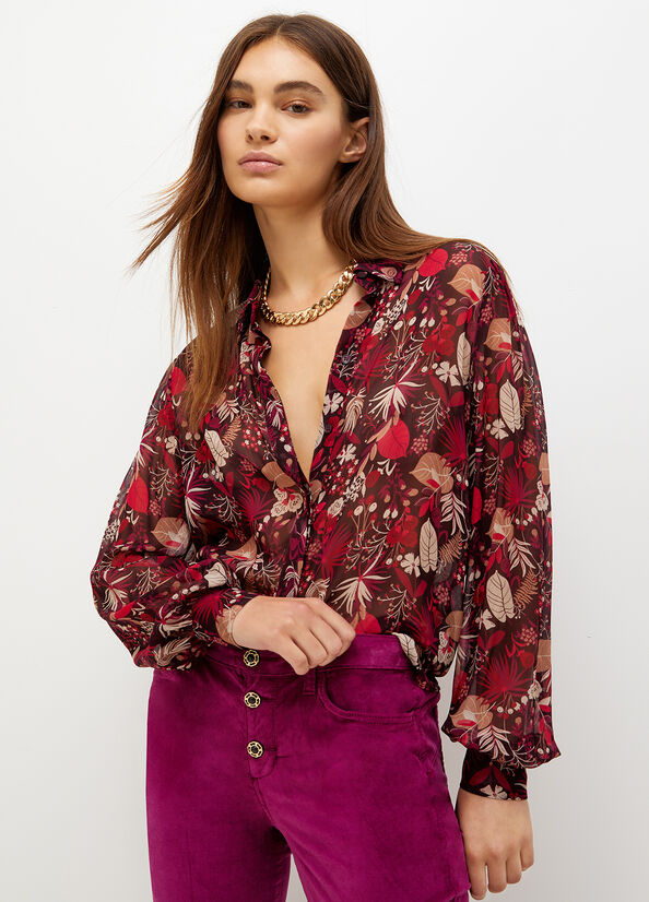 Camisas Liu Jo Printed Mujer Rosas | UWC-916783