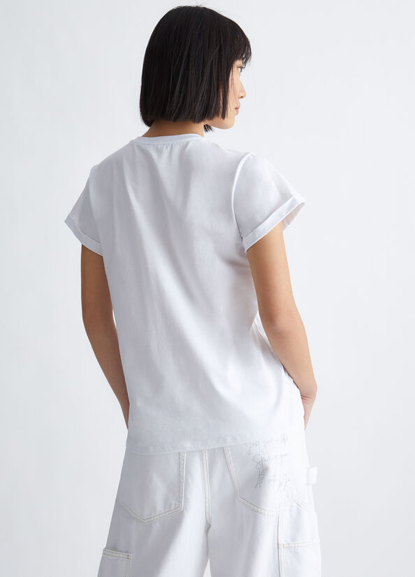 Camiseta Liu Jo Eco-Friendly Mujer Blancas | HSP-810759