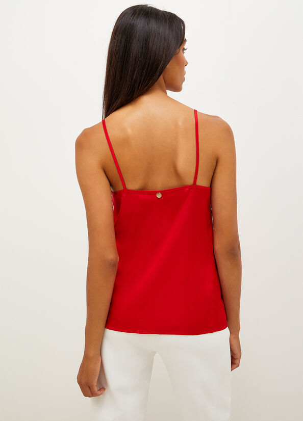 Camiseta Liu Jo Satin Lingerie Mujer Rojas | YWB-843672