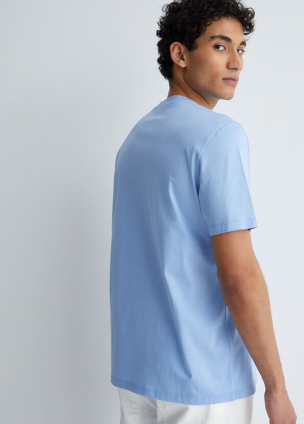 Camiseta Liu Jo With Logo Hombre Azules | IVN-307219