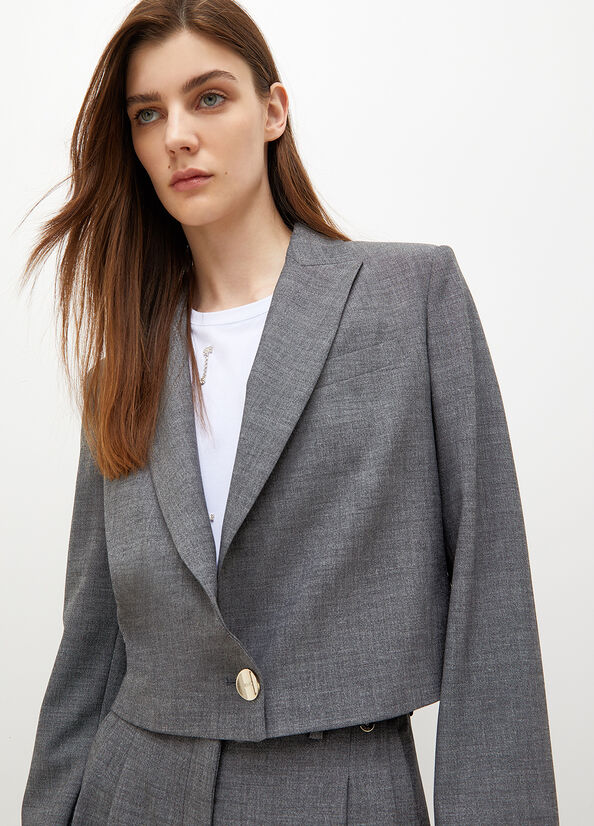 Chaquetas Liu Jo Eco-Friendly Blazer Mujer Gris | FLX-251863