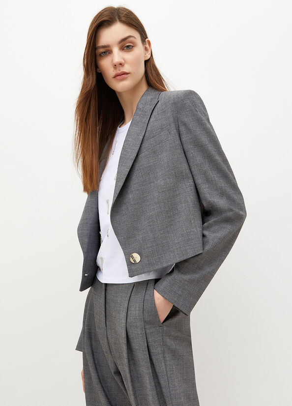 Chaquetas Liu Jo Eco-Friendly Blazer Mujer Gris | FLX-251863