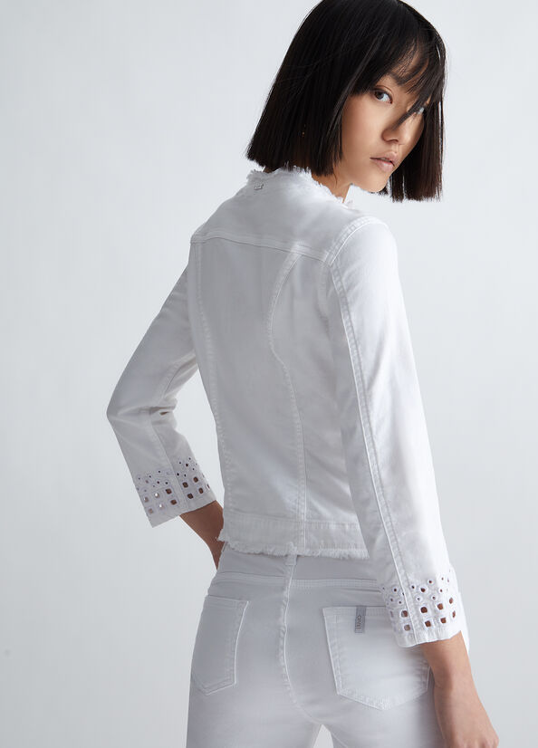 Chaquetas Liu Jo With Embroidery Mujer Blancas | VMB-269743