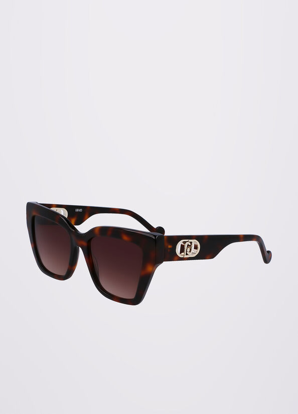 Gafas de Sol Liu Jo Rectangular Mujer Marrones | GFC-321748