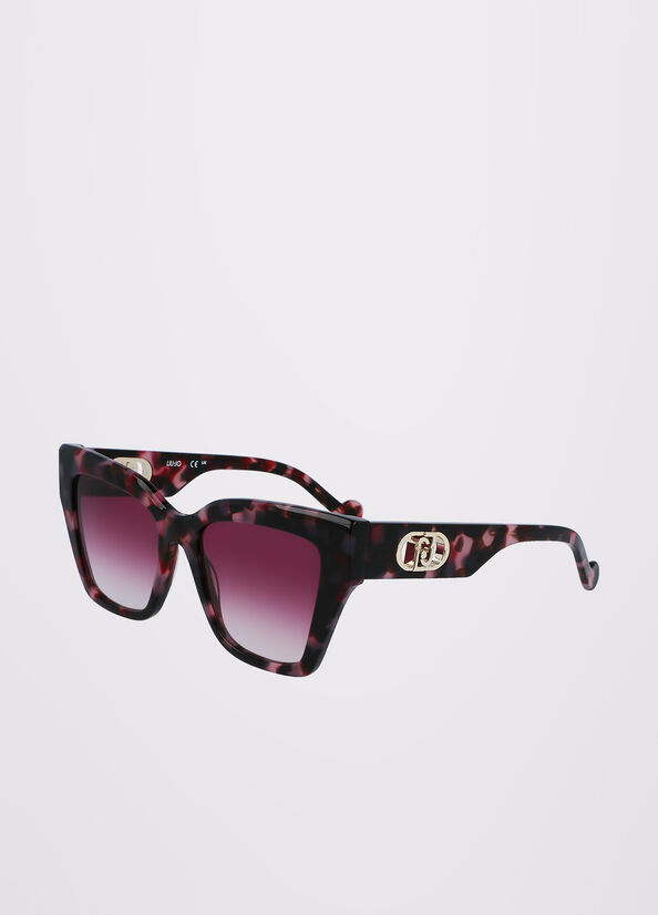 Gafas de Sol Liu Jo Rectangular Mujer Moradas | WVD-973056