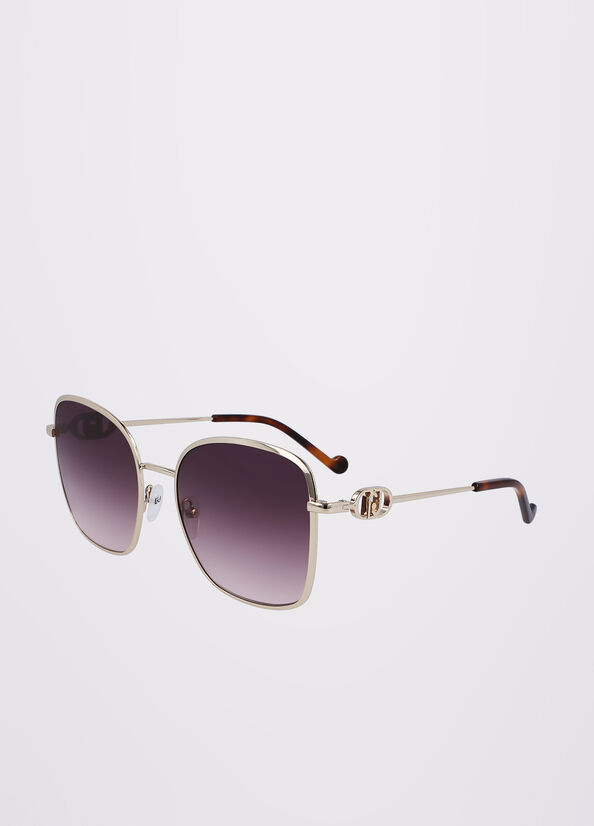 Gafas de Sol Liu Jo Squared Mujer Doradas | PVK-687514