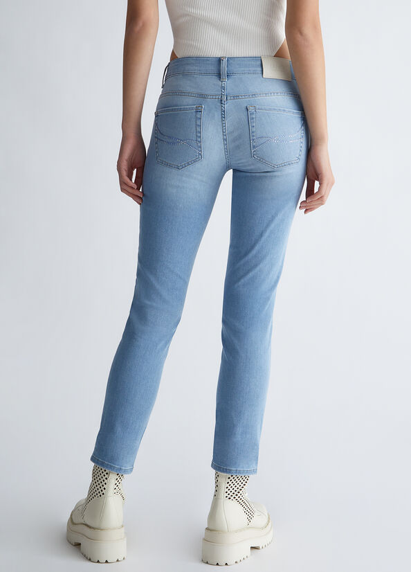 Jeans Skinny Liu Jo Authentic Denim Mujer Azules Claro | FBW-807124