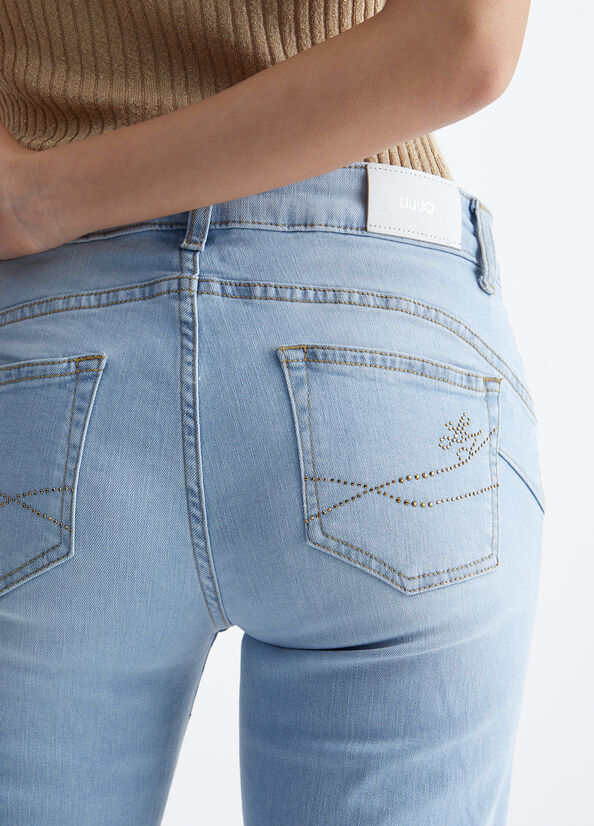 Jeans Skinny Liu Jo Bottom Up Mujer Azules Claro | LCW-286941