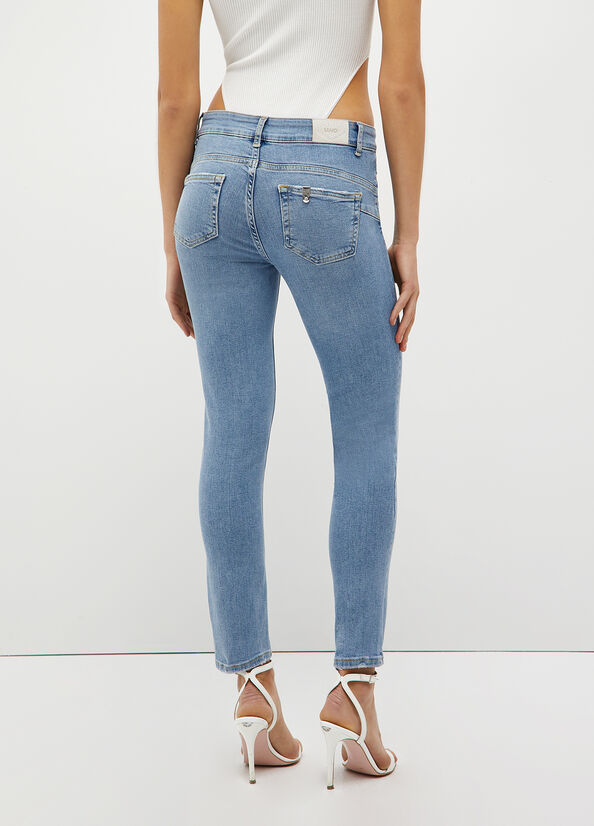 Jeans Skinny Liu Jo Bottom Up Mujer Azules Claro | PXY-068542