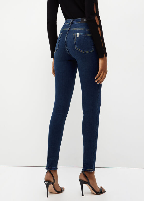 Jeans Skinny Liu Jo Bottom Up Mujer Azules Oscuro | TCW-804621