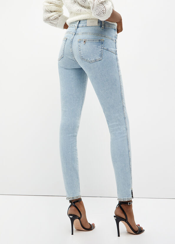 Jeans Skinny Liu Jo Bottom Up Mujer Azules Claro | ZKL-285364