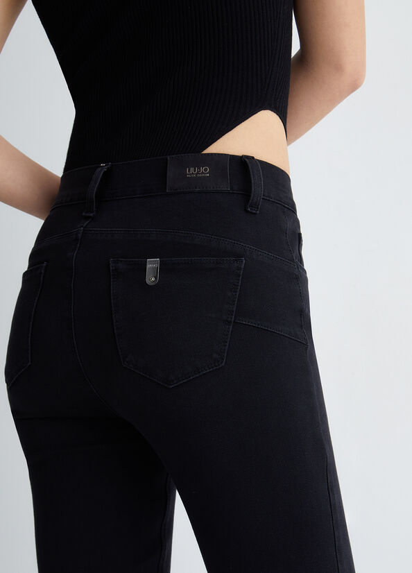 Jeans Skinny Liu Jo Bottom Up Mujer Negras | TOB-917526