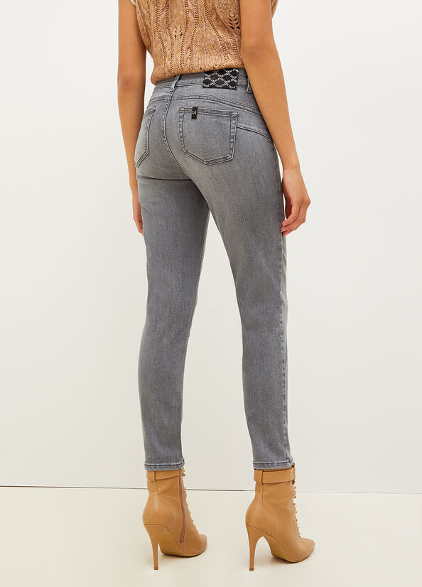 Jeans Skinny Liu Jo Eco-Friendly Mujer Gris | FTC-051729