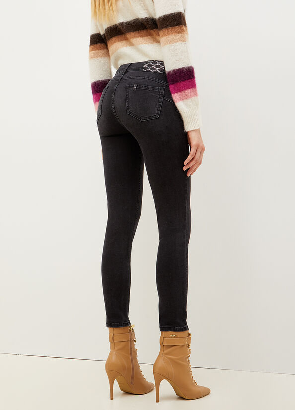 Jeans Skinny Liu Jo Eco-Friendly Mujer Negras | OJZ-604381