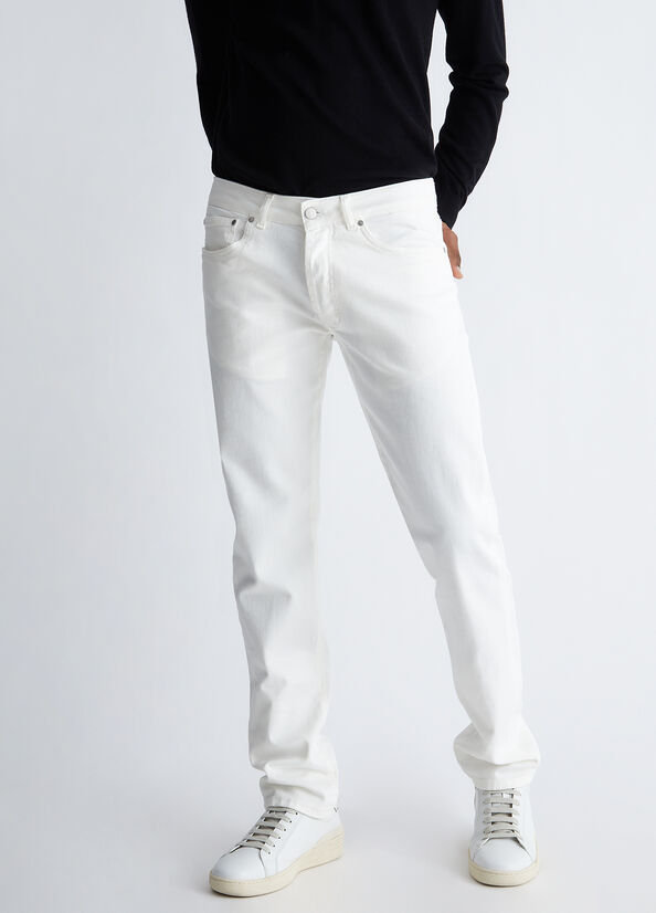 Jeans Skinny Liu Jo Slim Fit White Hombre Blancas | WQY-395824