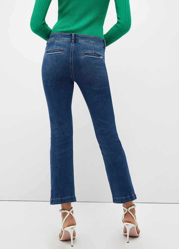 Jeans Skinny Liu Jo Stretch Denim Cut Mujer Azules | WMU-928546