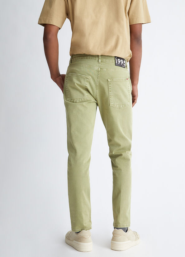 Jeans Skinny Liu Jo Tapered Fit Hombre Verde Oliva | XFL-401795