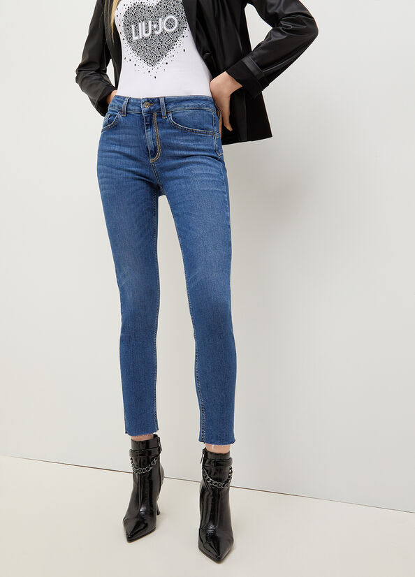 Jeans Skinny Liu Jo Used Effect Mujer Azules | YNB-368571