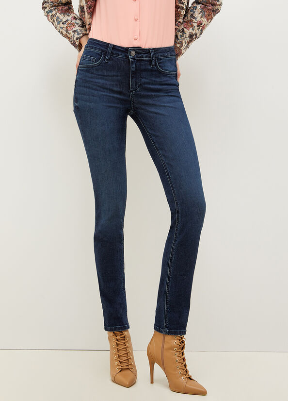 Jeans Slim Liu Jo Bottom Up Mujer Azules | FAI-035627