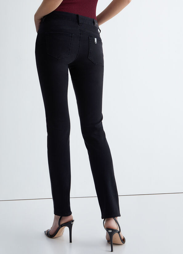 Jeans Slim Liu Jo Bottom-Up Slim- Mujer Negras | VTF-813756